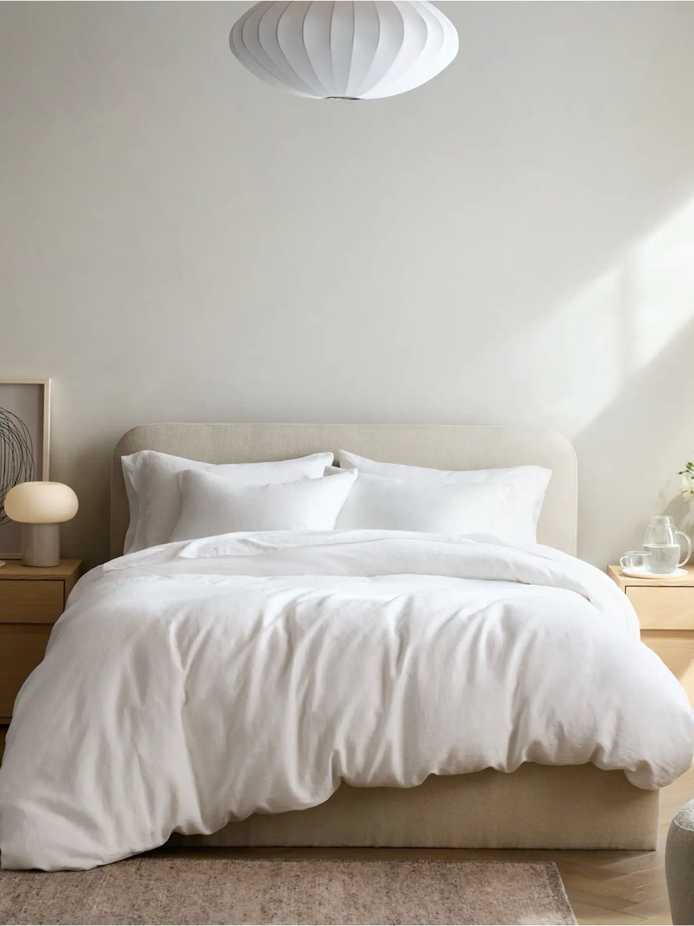 NWOT European Linen Duvet - White King/CalKing -  Retail $174